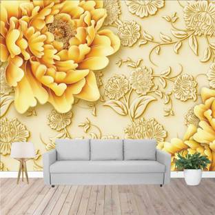 imbue Floral & Botanical Yellow Wallpaper