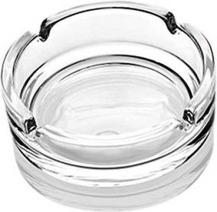 Sarsawal Premium Glass Transparent Ashtray Clear Glass Ashtray