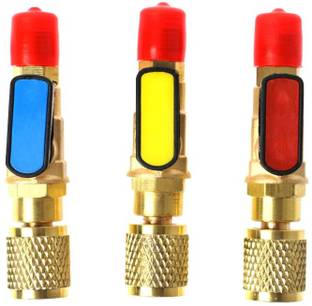 DIGICOP Refrigerant Valve AC Charging Hoses Brass Straight Ball Valves for Refrigeration Manifold Gauges Mayitr Ball Valves