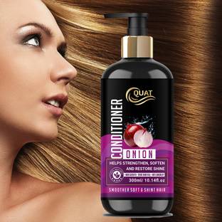 QUAT Onion Conditioner With Red and Black Onion Seed Oil Extract, Pro-Vitamin B5 - No Parabens, Mineral Oil, Silicones, Color & Peg