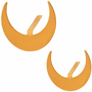 DULCI Golden Combo of Big & Small Half Moon Crescent Shaped Maratha Chandra KOR Bindi Spiritual Charm Forehead Teeka/Tika/Tilak Pooja Article Deity Ornament Men/Women (Set of 2) Deity Ornament
