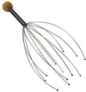 Krishna Creation Head Massager, Hand Held Manual Head Scalp Massager for Stress Relief, Hair Growth and Deep relaxation(No batteries Required) Massager (Grey)