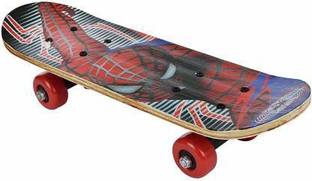 SR Toys Spiderman avanger micky - mouse Multicolor assorted cartoon character skateboard for kids [ capacity - 80 - 90 kg ] 11 inch x 14 inch Skateboard (Multicolor, Pack of 1)