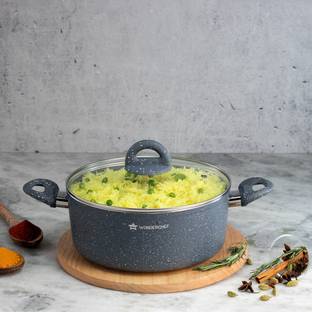 WONDERCHEF Granite Casserole Pot 24 cm diameter 4 L capacity with Lid