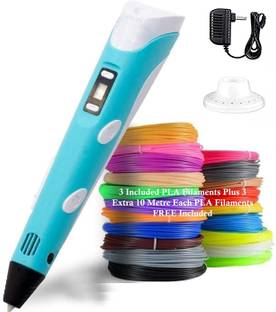Dherik Tradworld 3D Drawing Printing Pen with LCD Display & FREE Six 1.75mm PLA Filament Refills