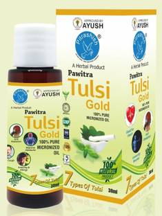 पीत्रशीश Tulsi Drops, 30 ml (Pawitra Tulsi Gold)