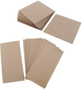 Whittlewud 10 Sheets 5.5 mm Thick 6 In x 8 In MDF Boards for Art and Craft, MDF Wooden Board, Craft Board Sheets Pine Wood Veneer