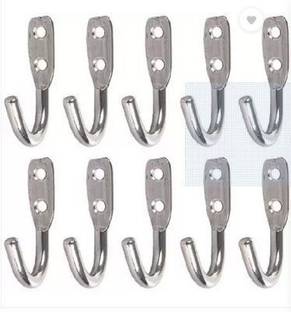 Sundeep 5.5 Cm J Type Hook Hanging Hooks Wall Mount Hook Closet Bedroom Office Curtain Hook