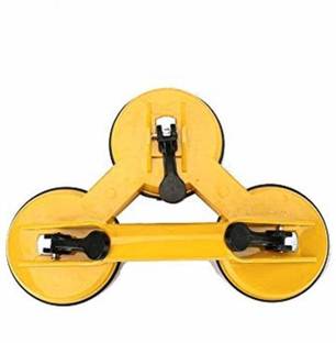 A&S TOOLSHOP Glass Suction Cup with 3 Claws, Glass Lift, Strong Aluminum Alloy Rubber for Flat Materials Ceramic Tiles Lever Tool