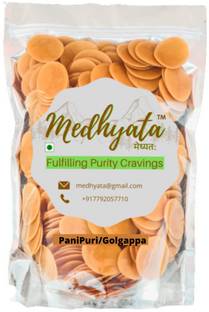 Medhyata Ready to Fry Dry Gol Gappa, Pani Puri(Patashe), Premium Fryums Puchka | Gupchup Packet Fryums