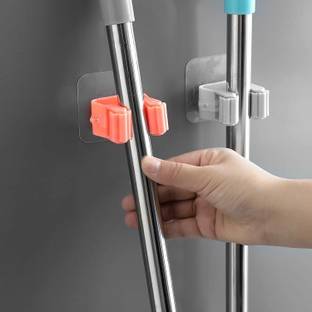 Modinity Grey, Orange Plastic Broom Holder