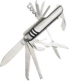 AlexVyan Silver 11 Function Multi Utility Swiss Knife