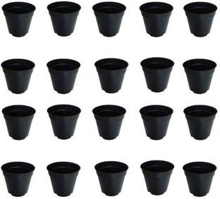 Naturally Green 20 pcs 6" Plastic Plants Nursery Seedlings Pot/Pots Flower Plant Container Seed Starting Pots Plant Container Set