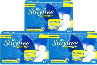 STAYFREE Secure Cottony Soft Regular Sanitary Pad Sanitary Pad