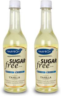 न्यूट्रिशन प्लस Vanilla (Pack of 2) - Sugar Free Syrup, Zero Calorie, Zero Carb Diabetic , Keto Friendly (500 ml)
