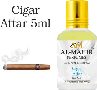 Al-Mahir Cigar Attar 5ml For Unisex - Pure Natural (Non-Alcoholic) Floral Attar Floral Attar