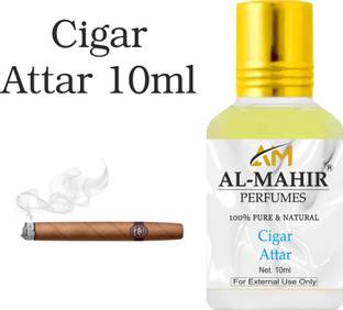 Al-Mahir Cigar Attar 10ml For Unisex - Pure Natural (Non-Alcoholic) Floral Attar Floral Attar