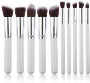 Kylie 10 Piece Makeup Brush Set Without Pouch (white)