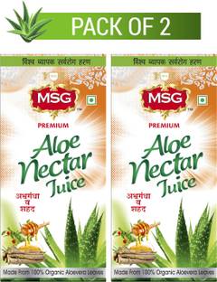 MSG Aloe Vera Juice with Ashwagandha and Honey (Made From 100% Organic Aloe Vera Leaves)