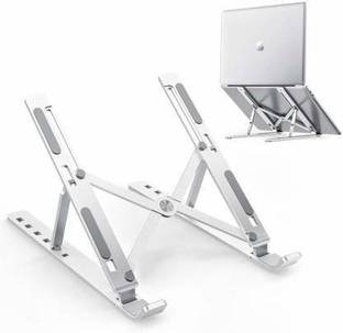 Derivala Store Aluminum Portable & Foldable Laptop Stand Aluminum Portable & Foldable Laptop Stand Aluminium Desk Stand Rotatable Laptop Stand with Adjustable Height Compatible with Universal Laptops