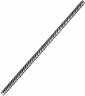 INVENTO 6pcs SS304 Rustproof Stainless Steel Threaded Rod M5 5mm OD 500mm (0.5 mtr) Long for 3D Printer CNC Robotics Machines DIY Projects 0.5 Rebar