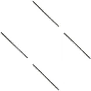 INVENTO 4pcs SS304 Rustproof Stainless Steel Threaded Rod M8 8mm OD 400mm (0.4 mtr) Long for 3D Printer CNC Robotics Machines DIY Projects 0.4 Rebar