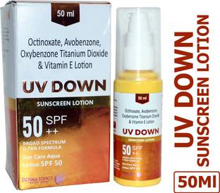 DERMA TOPICS HEALTH CARE Sunscreen - SPF 50 PA++ UVDown Sunscreen Lotion protect the skin form UVA 1, UVA 2 and UVB.