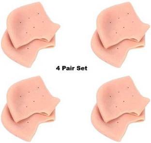 CareHut Silicone Anti Crack Heel Socks Heel Support [pack of 4 pairs] Heel Support