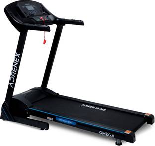Adrenex by Flipkart Omega Pro 5HP AutoIncline Motorized with Pro Cushioning ( Safe for Knees ),15 Preset Programs Treadmill (Max Weight:110 kg)
