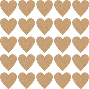 DI-KRAFT Wooden Heart Shape Cutouts for Art and Craft|| MDF Plain Wooden Coasters Heart Shaped Blank Cutouts for Painting Wooden Sheet Craft, Decoupage, Resin Art Work & Decoration Pine Wood Veneer