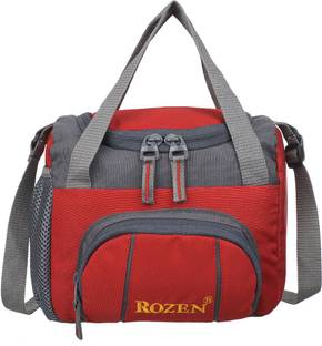 Rozen Lunch Tiffin Bag Red-301 for School Office Picnic Waterproof Lunch Bag