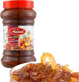 ANAND Homemade Navratan Chutney, Traditional Mixed Sweet Chutney Made with Fruits & Dry Fruits (1 KG) Chutney Paste