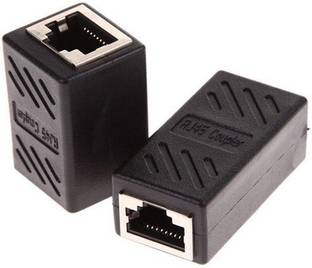 techut rj 45 jointer, rj45 connector female to female, rj45 adapter, lan cable jointer, RJ45 Coupler Plug Network Ethernet LAN 8p8c Cat7 Cat6 Cat5e Cable Joiner Lan Adapter