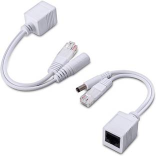 techut (1 Pair) Power Over Ethernet PoE Injector Splitter Adapter PoE Cables Lan Adapter