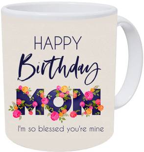 blinkNshop Happy Birthday Mom Printed Ceramic Ceramic Coffee Mug