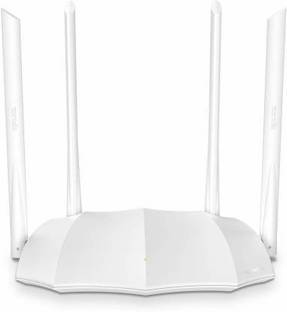 TENDA AC5 White V3 AC1200 300 Mbps Wireless Router (White, Dual Band) 4G Router 5 GHz 1200 Mbps Wifi Speed Single Band External Antenna Access Point Mode