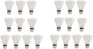 Monika Sports Badminton Feather Shuttle Cock Feather Shuttle  - White
