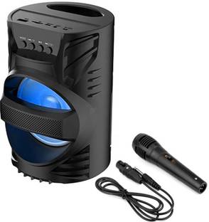 Musify HOT SALE WS-04 Wireless Speaker Led Disco Light subwoofer Sound System with DJ Light Carry Handle-Travel Speaker Support, FM Radio, USB, Micro SD Card Reader, AUX with [Free Mic] 10 W Bluetooth Speaker