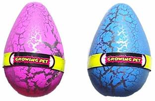 RVM Toys Big Dinosaur Egg Magic Water Growing Dinosaur Animal Hatching Egg Novelty Toy (Big Egg Pack of 2)