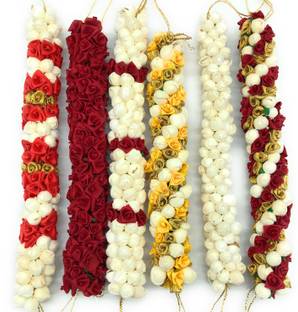 Kavmart Gajra (Pack of 6) Mogra Fragrance Beauti Enhancer Artificial Juda(Designer) Hair Accessory Set
