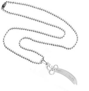 M Men Style Religious Jewellery New Double ZULFIQAR Imam Ali Sword Allah Islamic Arabic fashion Locket Sterling Silver Stainless Steel