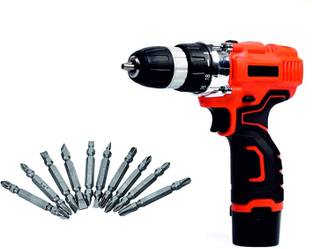 XDLB XDLB1-1CL-SG Cordless Drill Screw Driver with PH++ bitset 10mm Keyless Chuck 12V with 2 Battery A...