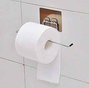 Shopstyle Paper Towel Holder with Magic Adhesive Pad, Kitchen Paper Roll Holder Wall Mount, Stainless Steel Self Adhesive Wall Mount Towel Bar for Kitchen Bathroom Steel Toilet Paper Holder