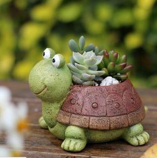 Infix Premium Quality Cute Tortoise Shape Planter Pot|| Without Plant/Succulent || Flipkart Marketplace Product || Home Decor Fancy Plant Flower Pot Gamla Pottery Vase