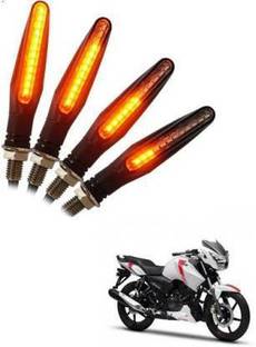 PECULIAR ZONE Front, Rear LED Indicator Light for TVS Apache, Universal For Bike