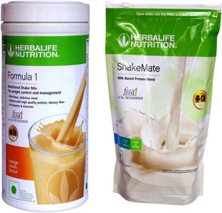 HERBALIFE Formula 1 Shake - Orange Flavor With Shake Mate - Vanilla Flavor For Weight Loss Protein Shake