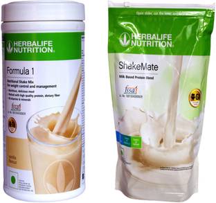 HERBALIFE Formula 1 Shake- Vanilla Flavor With Shake Mate - Vanilla Flavor For Weight Loss Protein Shake