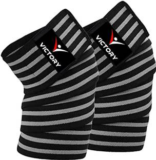 VICTORY Knee Wrap for Weightlifting-Adjustable Straps,Stretchable Fabric For Fitness Knee Support