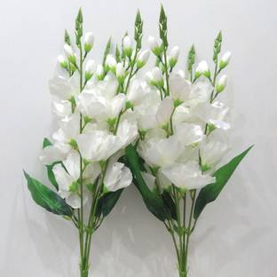 ओम कलेक्शन्स Gladiolus Artificial Flower सफेद ग्लेडियोलस नक़ली फूल
