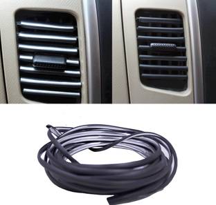 Love Me Ac Vent Edges Car Decorative Two Color Chrome Black Silver (3m) Glossy Universal For Car Universal For Car Front Garnish